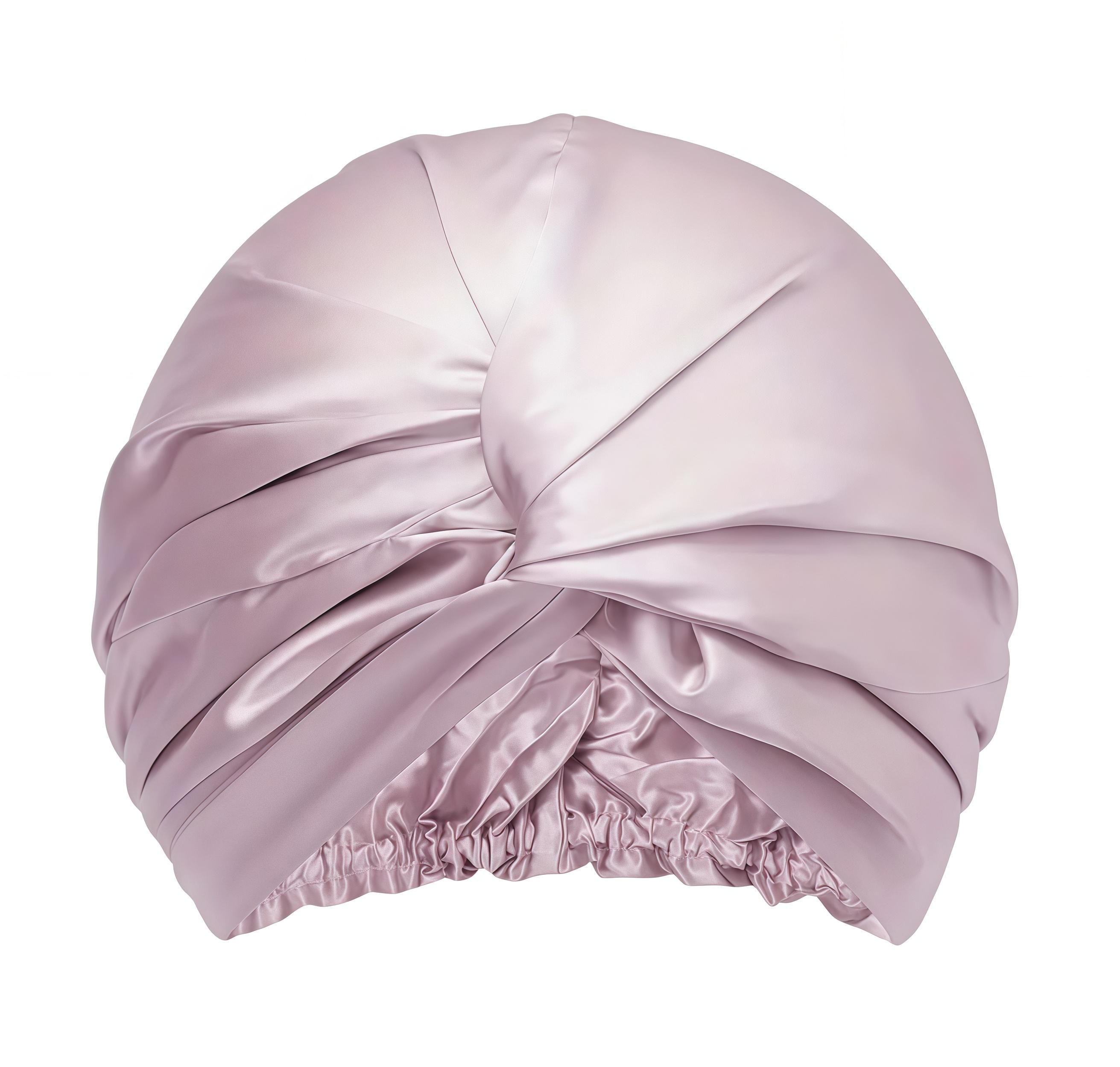 Бонет для волос двухслойный шелковый 100% Silk Лавандовый (2546548)