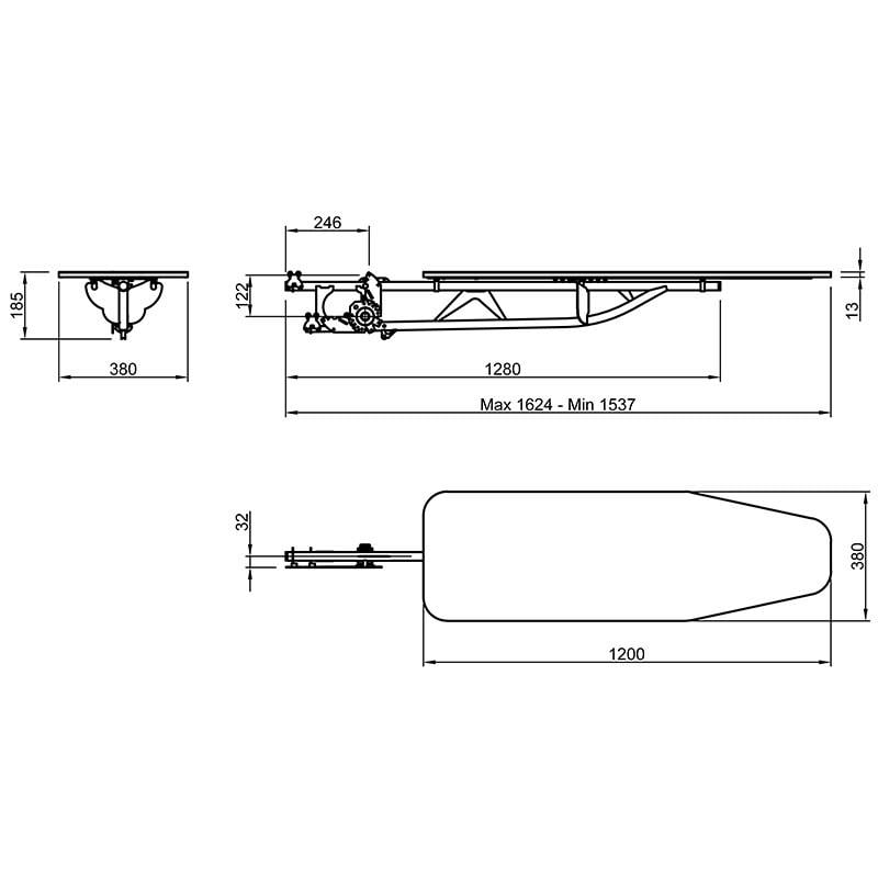 Прасувальна дошка Muller вбудована ліва металева сітка 1200х380 мм (168928) - фото 9 Прасувальна дошка Muller вбудована ліва металева сітка 1200х380 мм (168928) - фото 9