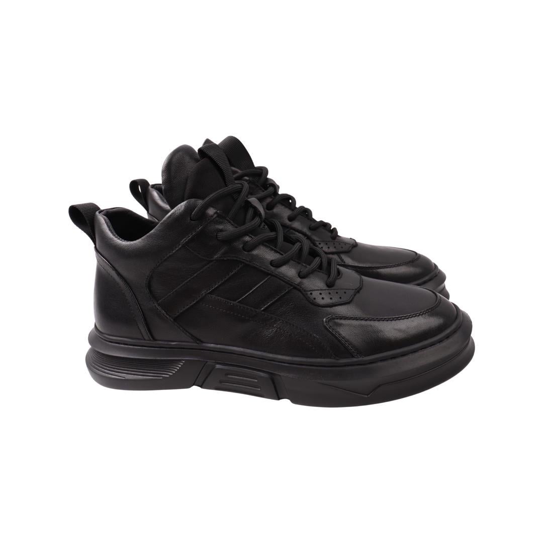 Ботинки мужские Arees из кожи р. 41 Черный (117-21DHS)