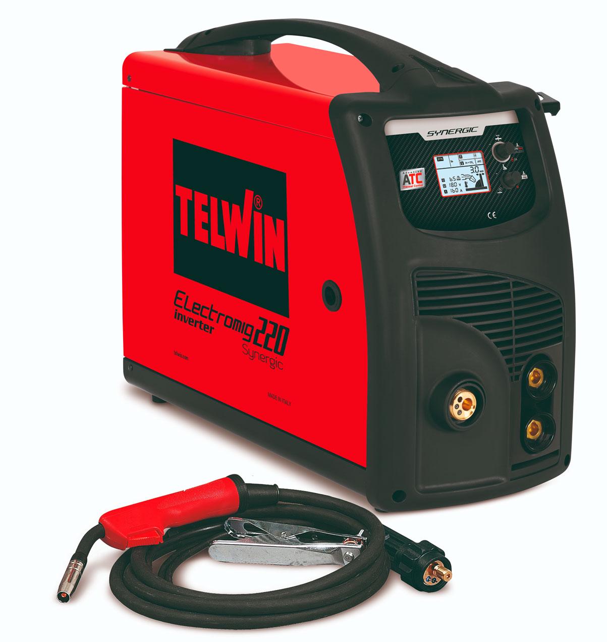 Напівавтомат зварювальний Telwin ELECTROMIG 220 SYNERGIC 400V ММА/TIG/MIG/MAG