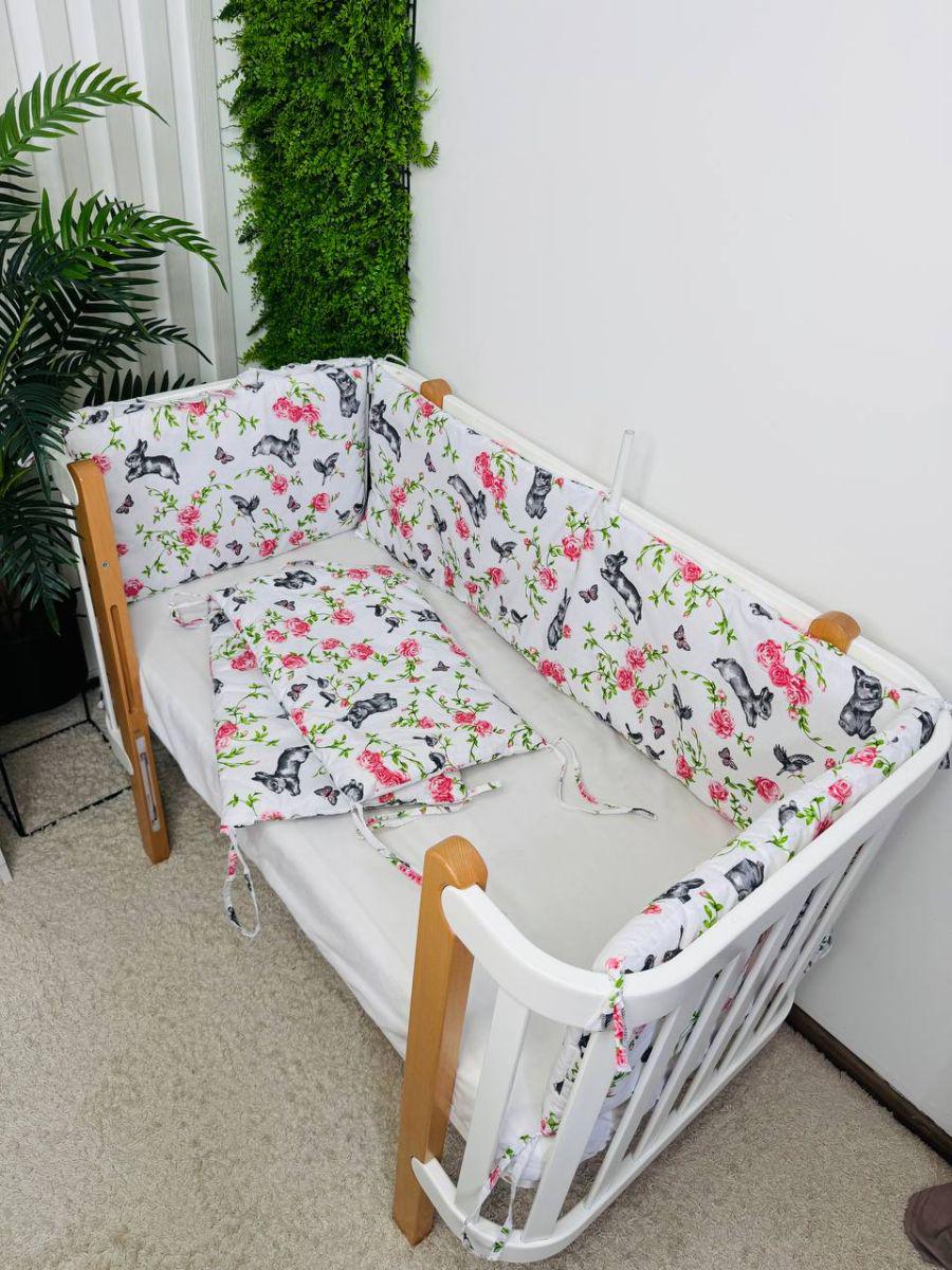 Защита для бортиков для детской кроватки сплошная 4 стороны 120x60x37 см (191) - фото 1 Защита для бортиков для детской кроватки сплошная 4 стороны 120x60x37 см (191) - фото 1