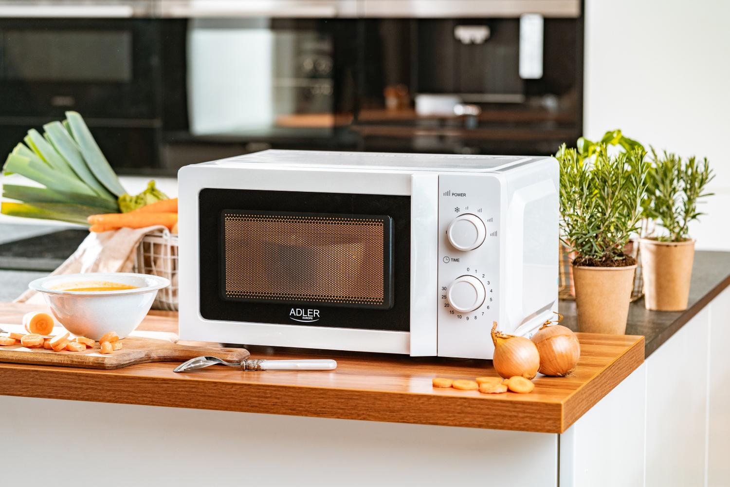 Микроволновая печь Adler AD 6205 механическое управление ручка 20 л 700 Вт White (AD6205) - фото 8 Микроволновая печь Adler AD 6205 механическое управление ручка 20 л 700 Вт White (AD6205) - фото 8