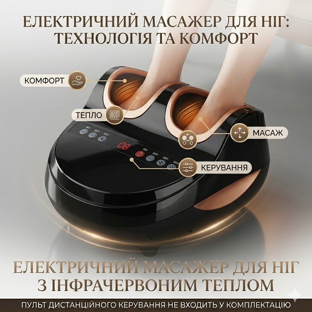 Массажер для ног Шиацу с подогревом|несколькими режимами массажа и регулируемой интенсивностью (2612956319)