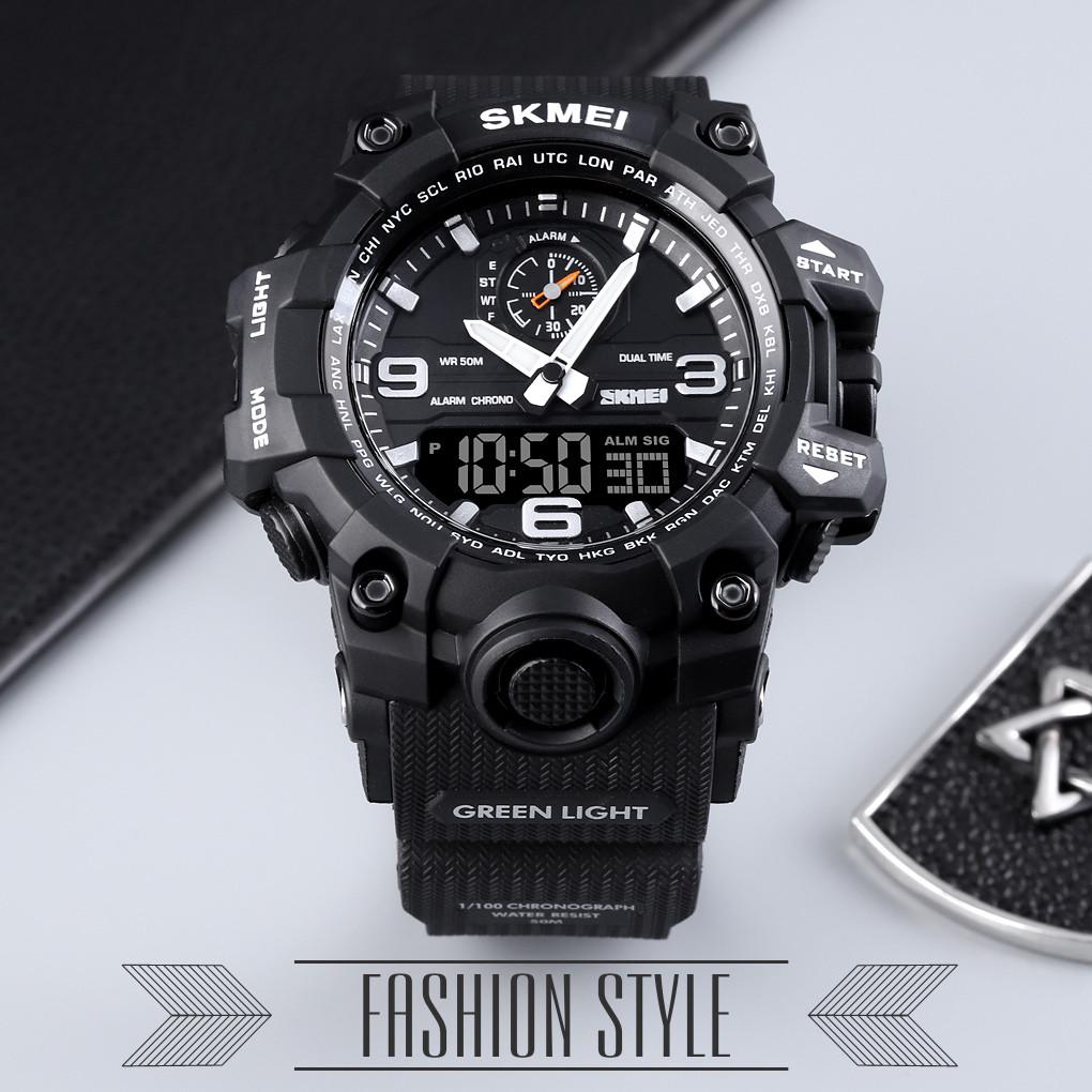 Часы наручные мужские Skmei 1586 Black (17156) - фото 6 Часы наручные мужские Skmei 1586 Black (17156) - фото 6