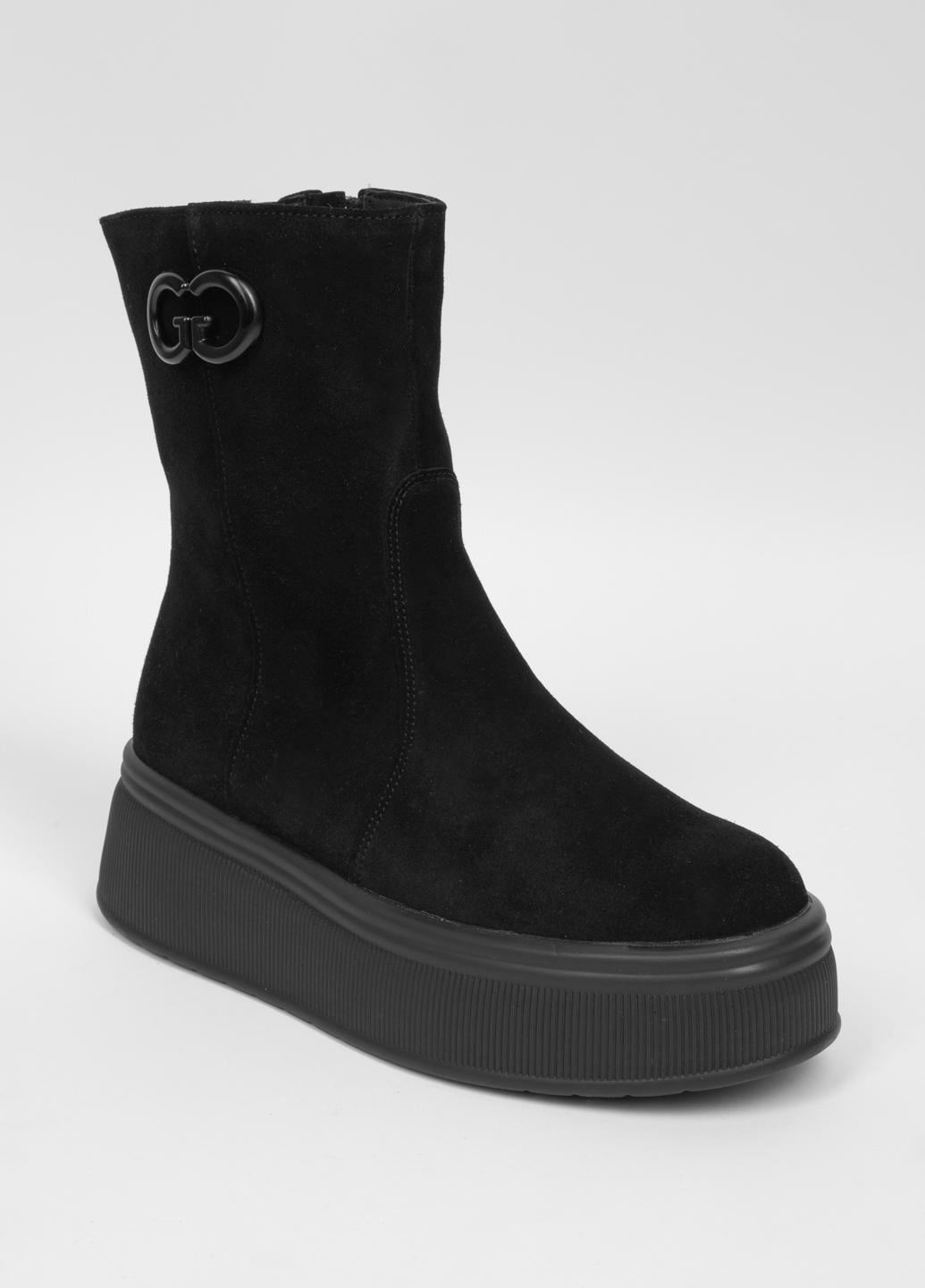 Ботинки женские замшевые POWER 434 р. 36 Черный (345046)