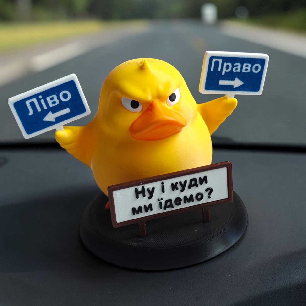 Качка декоративна "Ліво-Право Ну і куди ми їдемо?" (3011111346)