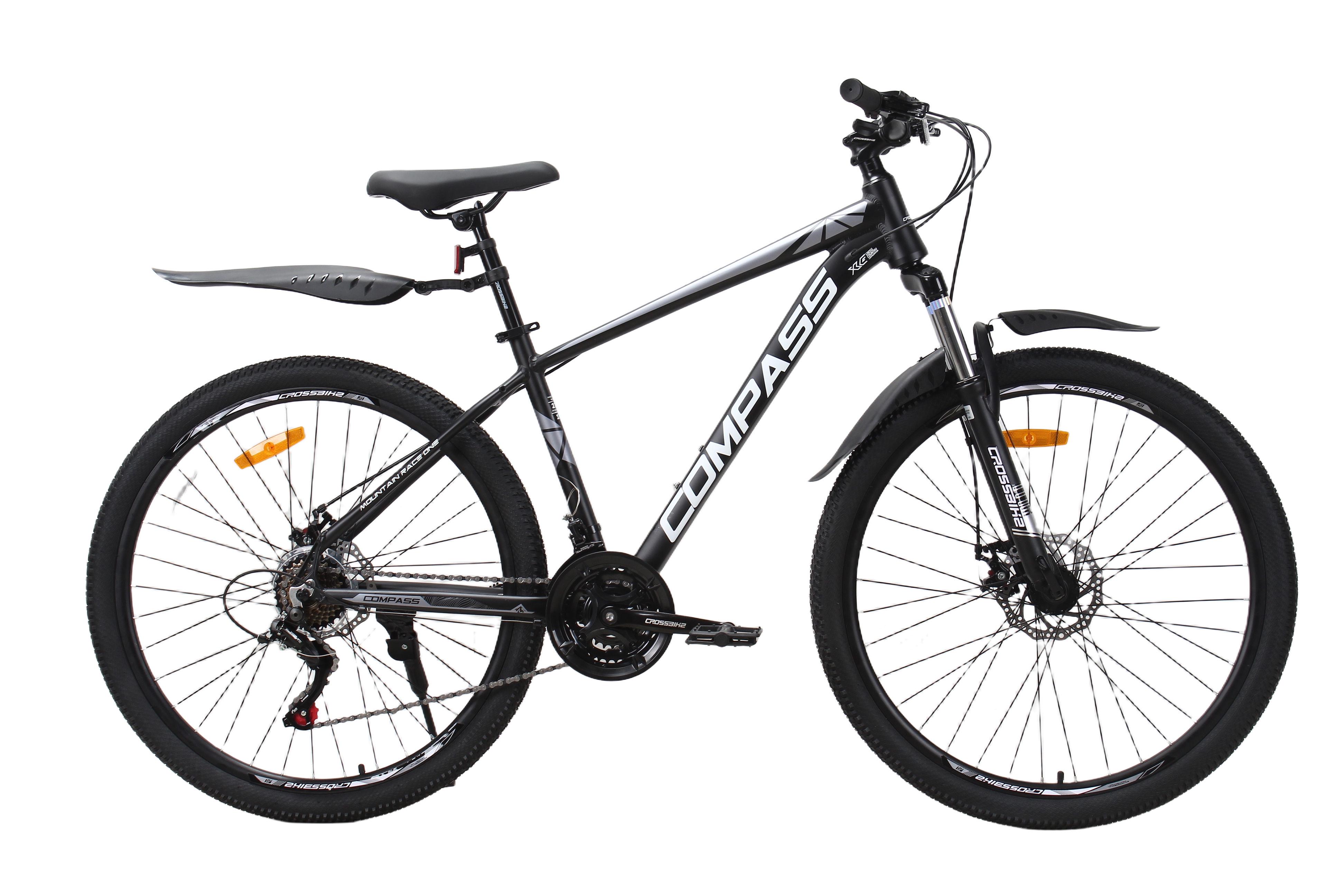 Велосипед CrossBike COMPASS 27,5" 17" Черно-серый