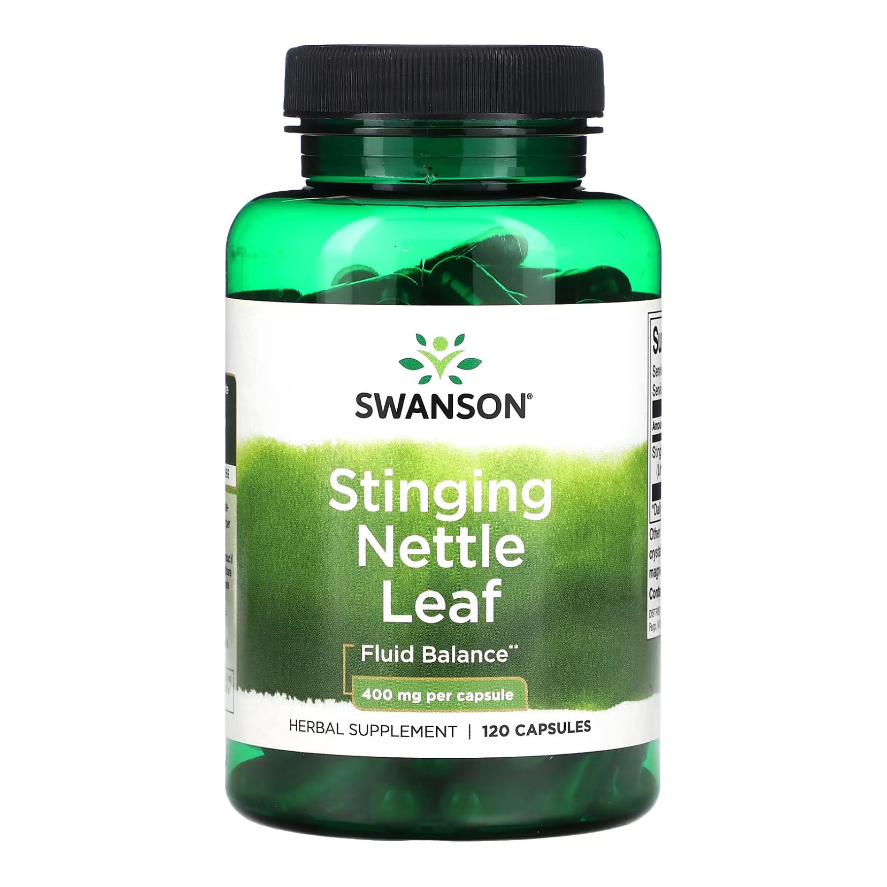 Крапива двудомная Swanson Stinging Nettle Leaf 400 мг 120 кап.