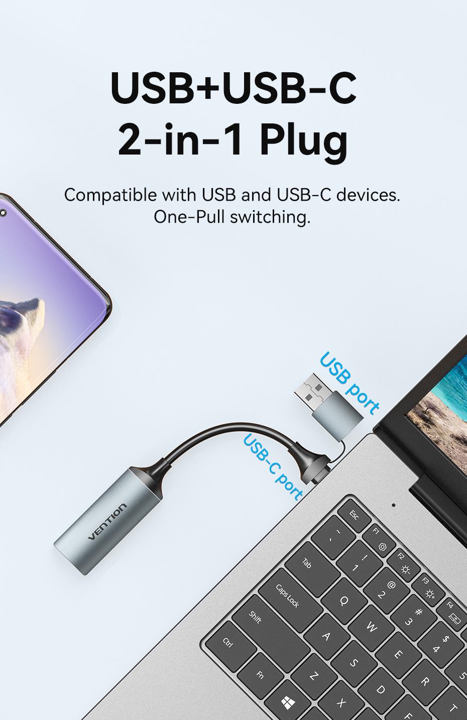 Карта видеозахвата Vention Type-C/USB-HDMI 1080p 60Гц режимы Черный (ACWHA) - фото 3 Карта видеозахвата Vention Type-C/USB-HDMI 1080p 60Гц режимы Черный (ACWHA) - фото 3