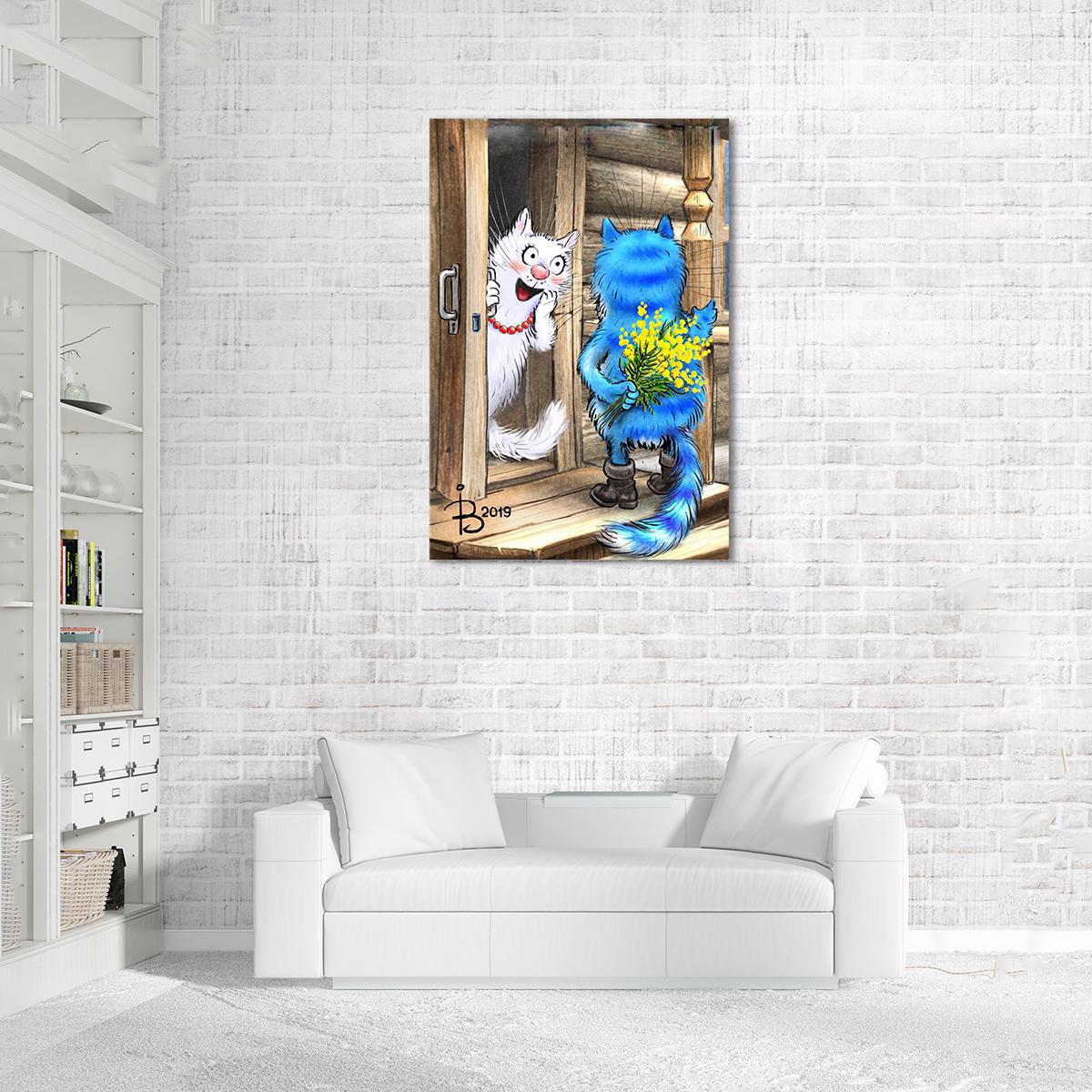 Модульная картина Мимозы 1 модуль 40х60 см