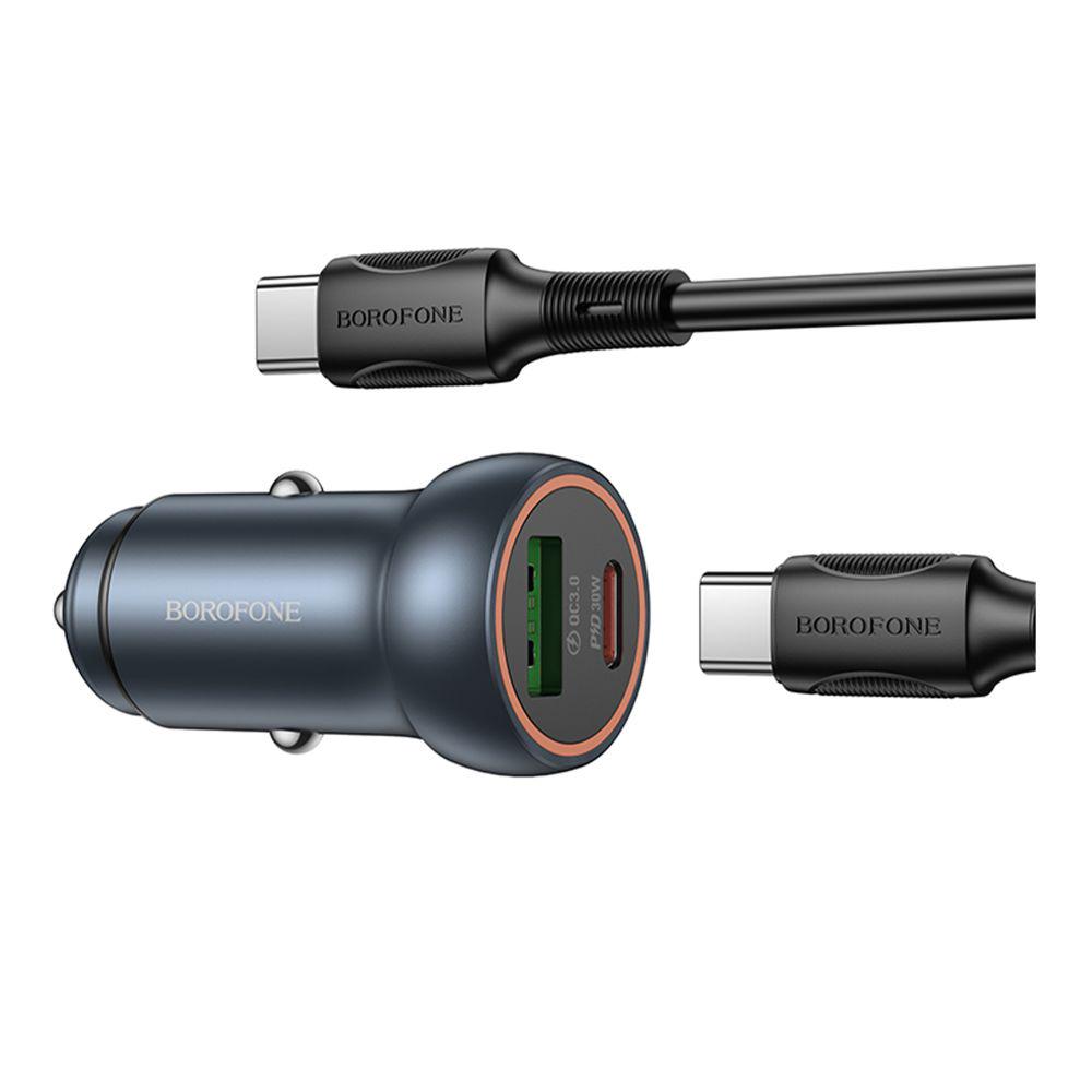 Зарядний пристрій автомобільний Borofone BZ32A 1USB/1USB-C QC/PD30W+Type-C to Type-C (28161097) - фото 4 Зарядний пристрій автомобільний Borofone BZ32A 1USB/1USB-C QC/PD30W+Type-C to Type-C (28161097) - фото 4