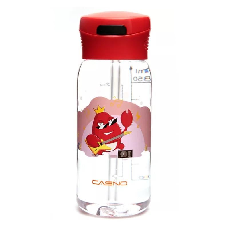 Бутылочка для воды детская Casno Crab Waterbottle KXN-1195 с трубочкой 450 мл (20981-01) - фото 1