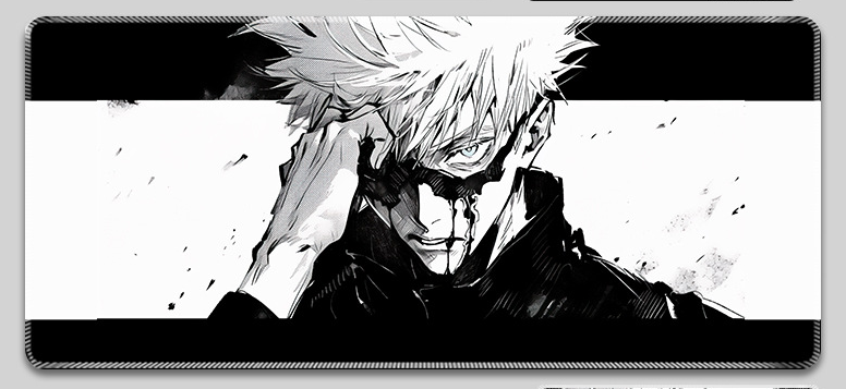 Коврик для мышки с Аниме принтом Jujutsu Kaisen Сатору Годжо 800х300х3 мм (0307)