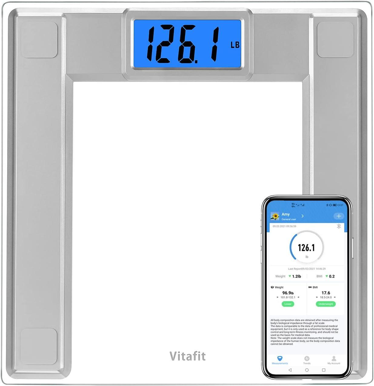 Ваги цифрові Vitafit на 250 кг надвисокої ємності для вимірювання маси тіла та ІМТ