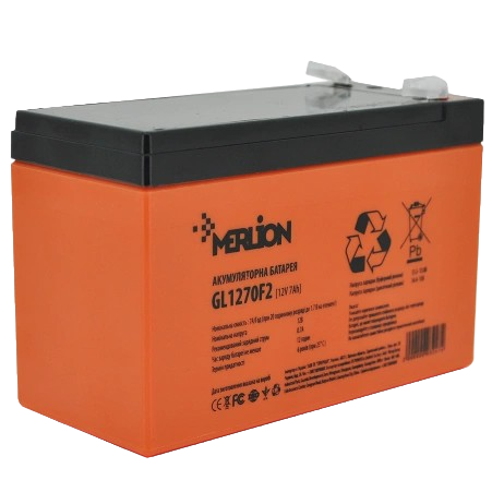 Аккумуляторная батарея для ИБП GEL Merlion GL1270F2 12V 7Ah F2 Orange (27917999)