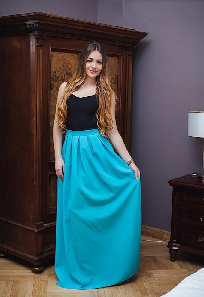 Юбка женская макси в складку Podium 13908-MINT M Бирюзовый Юбка женская макси в складку Podium 13908-MINT M Бирюзовый