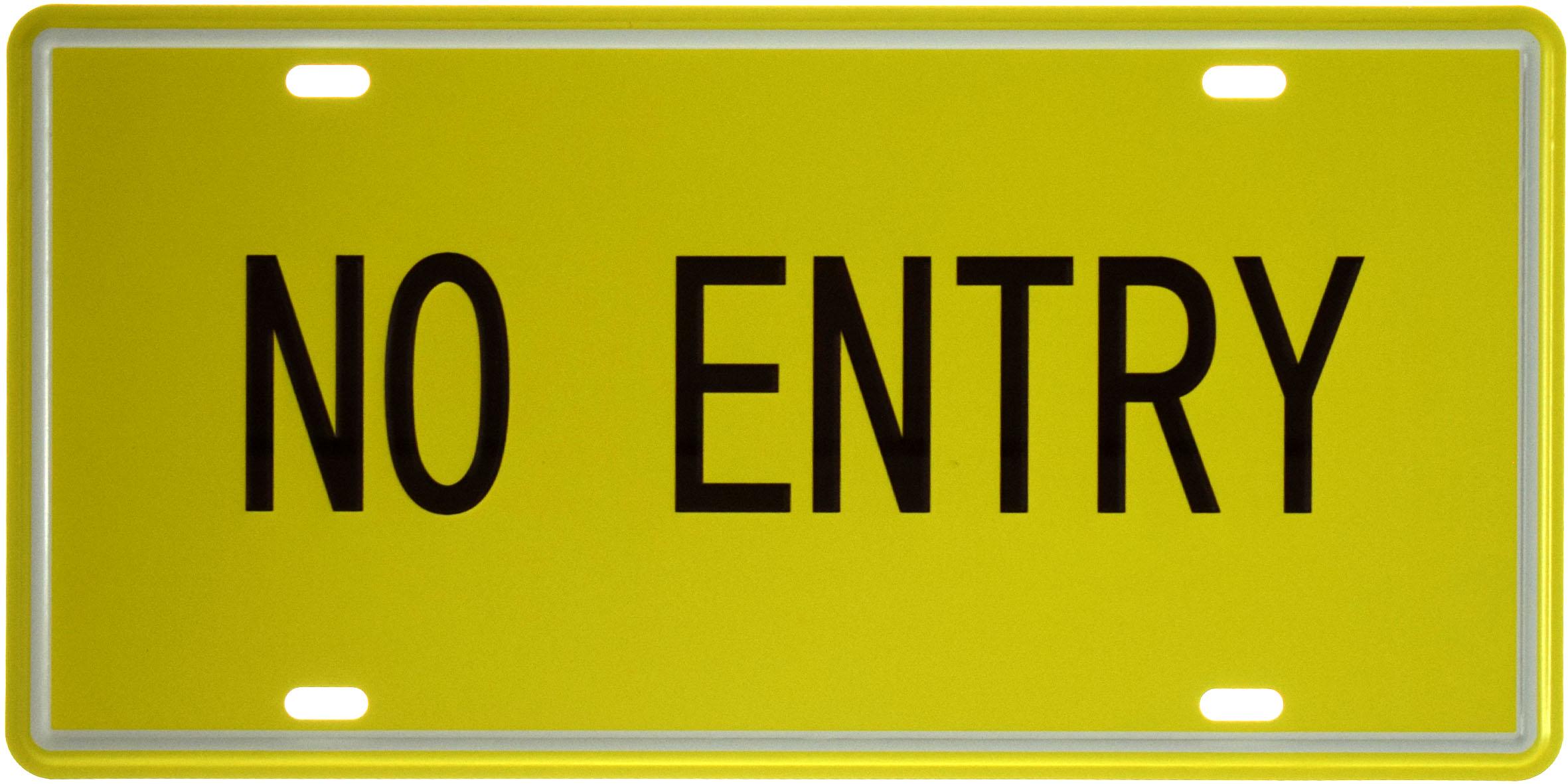 ᐉ Табличка металлическая Въезд Запрещен/No Entry 15x30 см