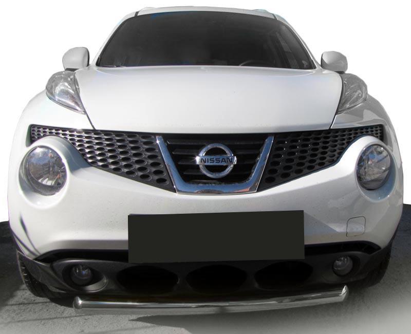 Передняя защита ST008-1 CAN для Nissan Juke 2010-2019 гг. нержавеющая сталь Хром