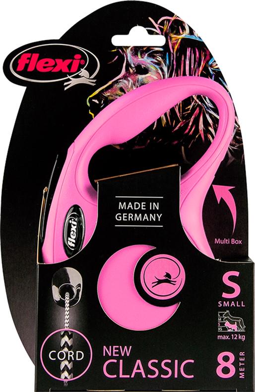 Поводок-рулетка Flexi New Classic S 8 м Розовый (4000498022733)