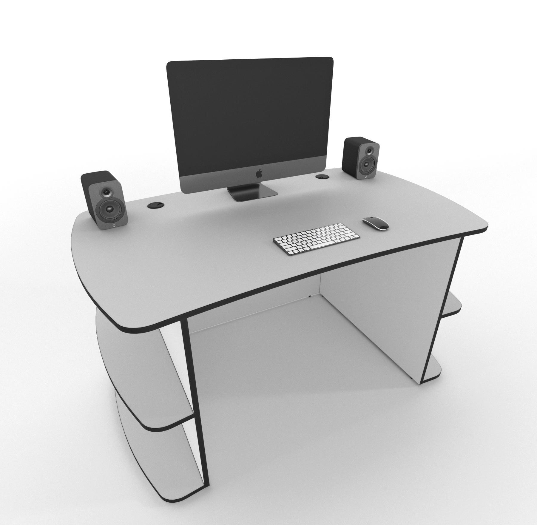 Стол геймерский Zeus Floki ЛДСП Бело-черный (FL-1)