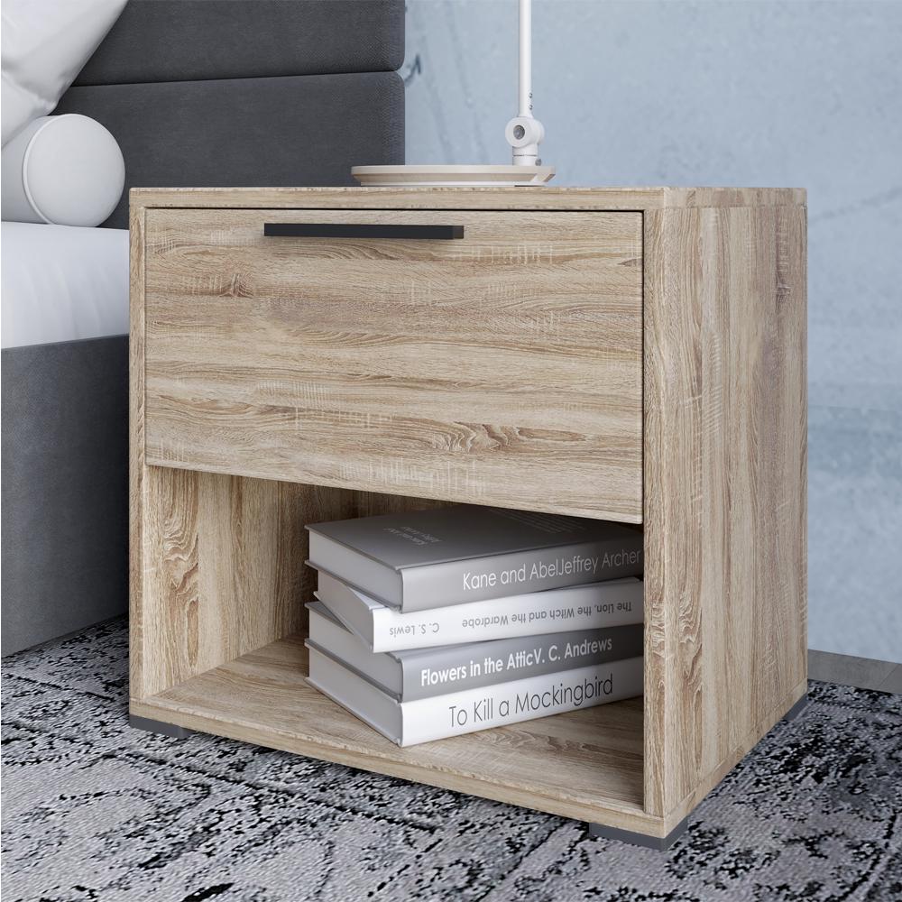 Тумба прикроватная Lion Краш с выдвижным ящиком Дуб сонома трюфель (000-000-2566)