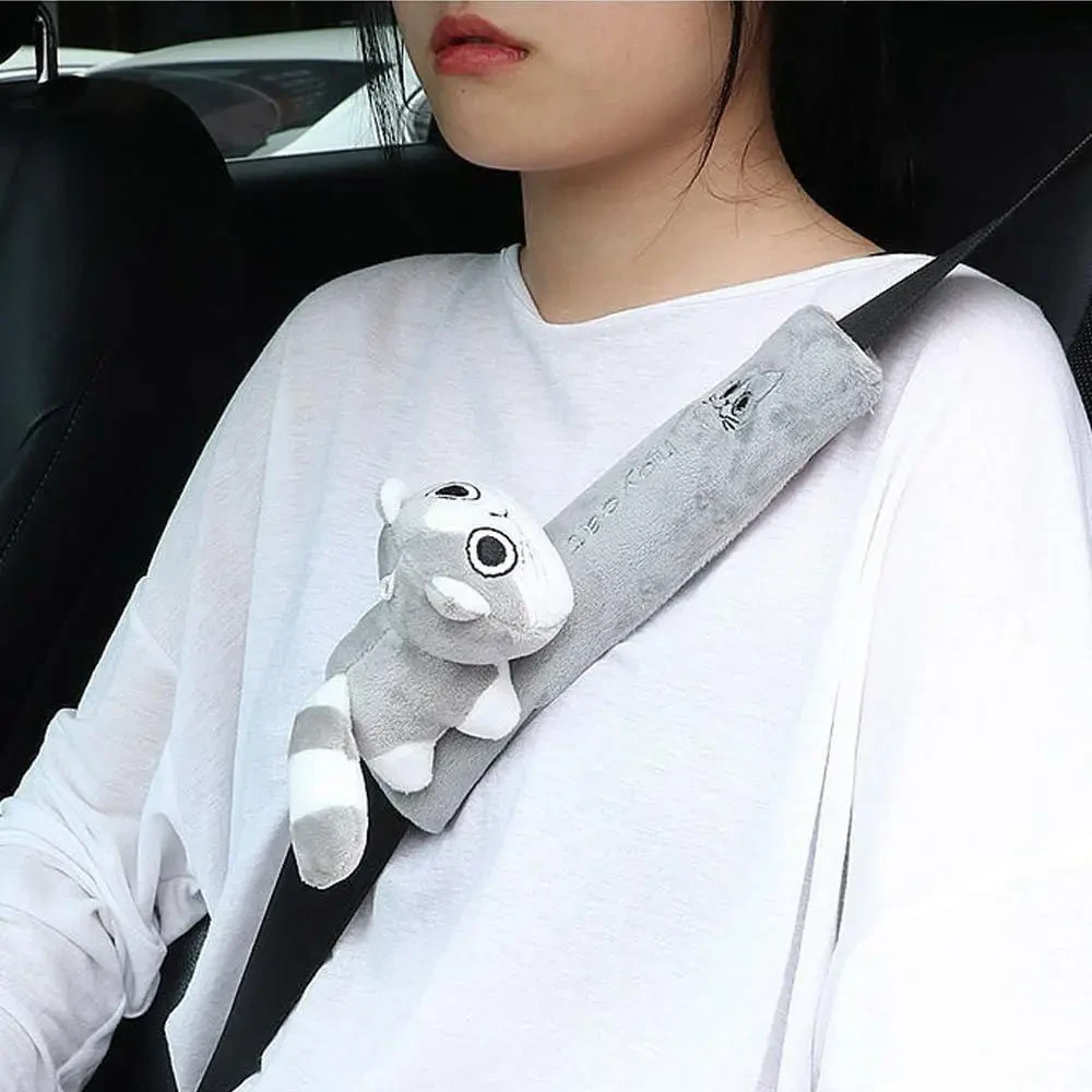 Игрушка-накладка на ремень безопасности Котенок 3D плюшевый Серый (26881360) - фото 3 Игрушка-накладка на ремень безопасности Котенок 3D плюшевый Серый (26881360) - фото 3