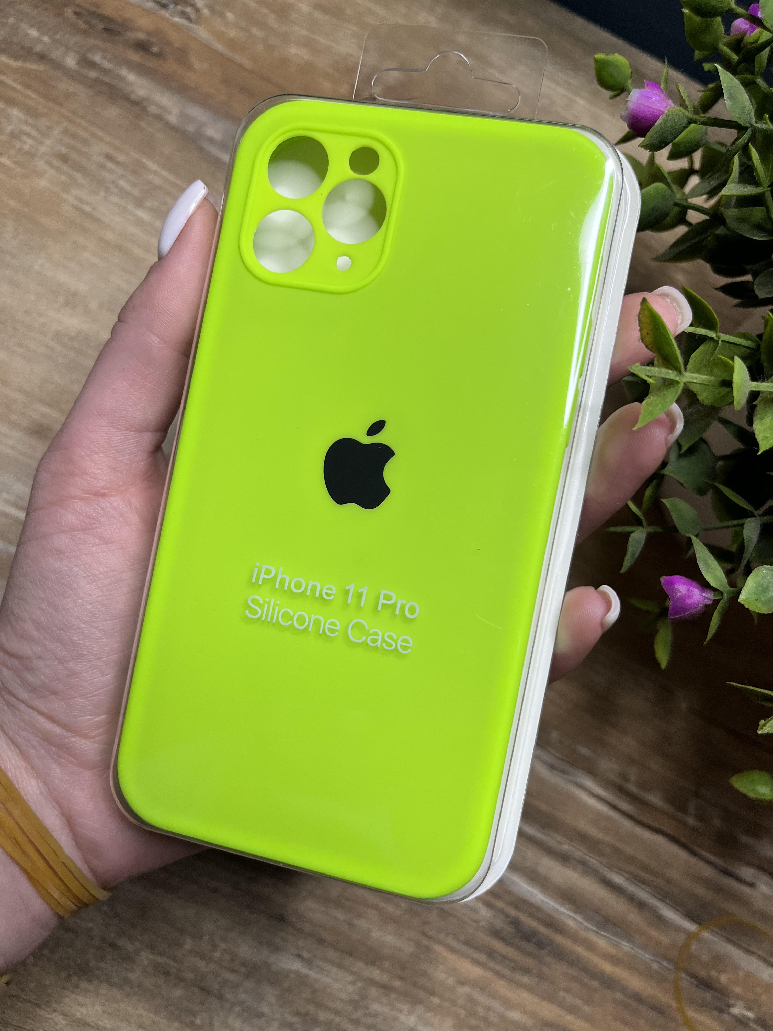 Чохол накладка на iPhone (Айфон) 11 pro квадратні борти silicone case full camera на apple