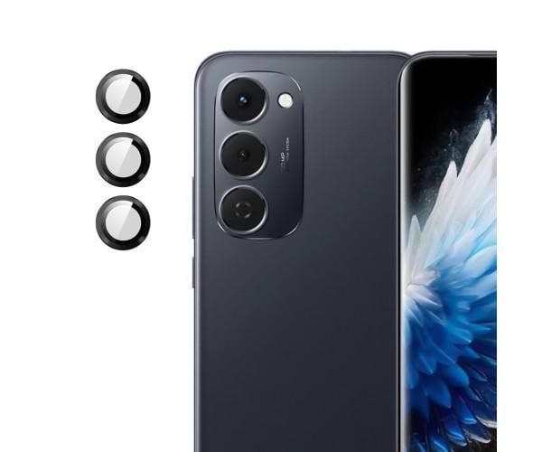 Защитное стекло с рамкой CD Pattern для Tecno Spark 40 Pro+ на заднюю камеру Черный
