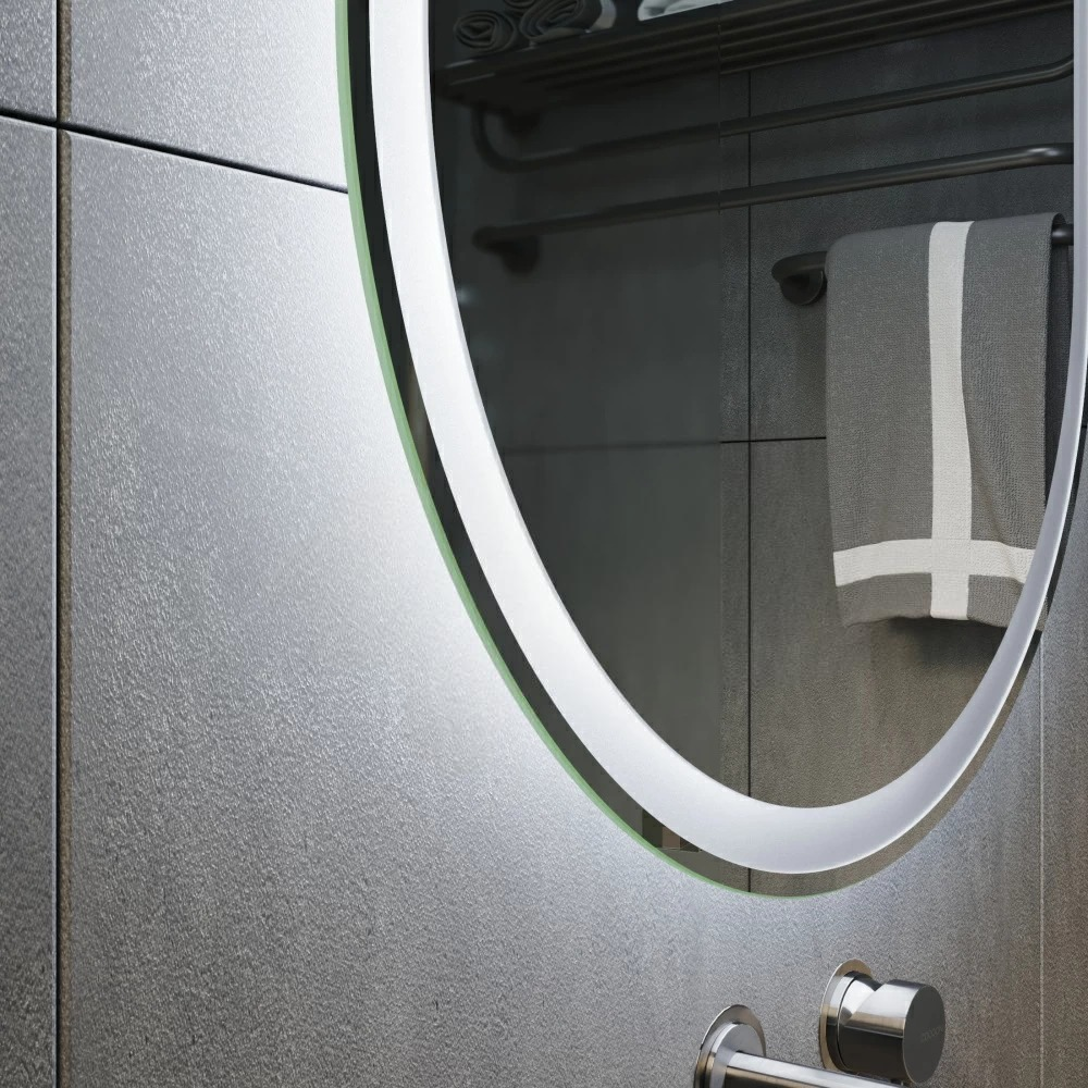 Дзеркало LKR3FO LED з кнопкою на алюмінієвому каркасі 500х500 мм (203050) - фото 2