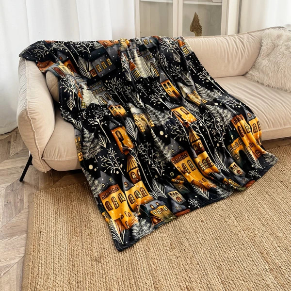 Плед флисовый Love You Зимний городок 9128 150х200 см (8-6-5156573)