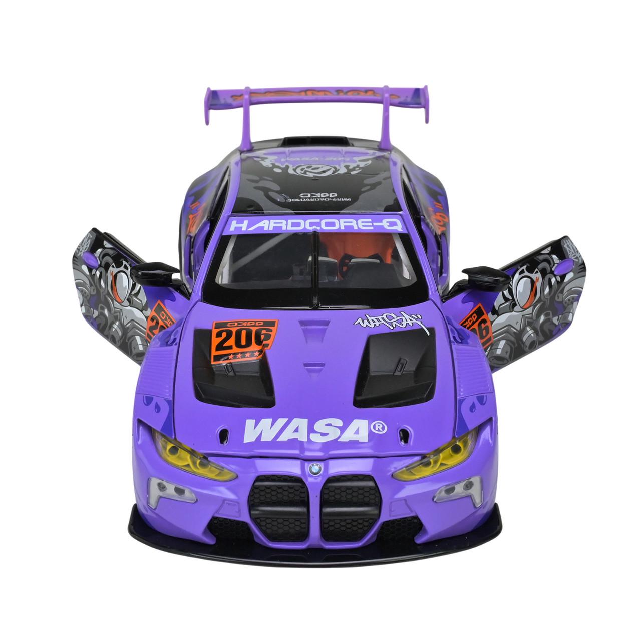 Машинка металлическая 68296A P Автопром BMW M4 GT3 1:24 свет/звук/открытая дверь в коробке (6906231361023) - фото 6