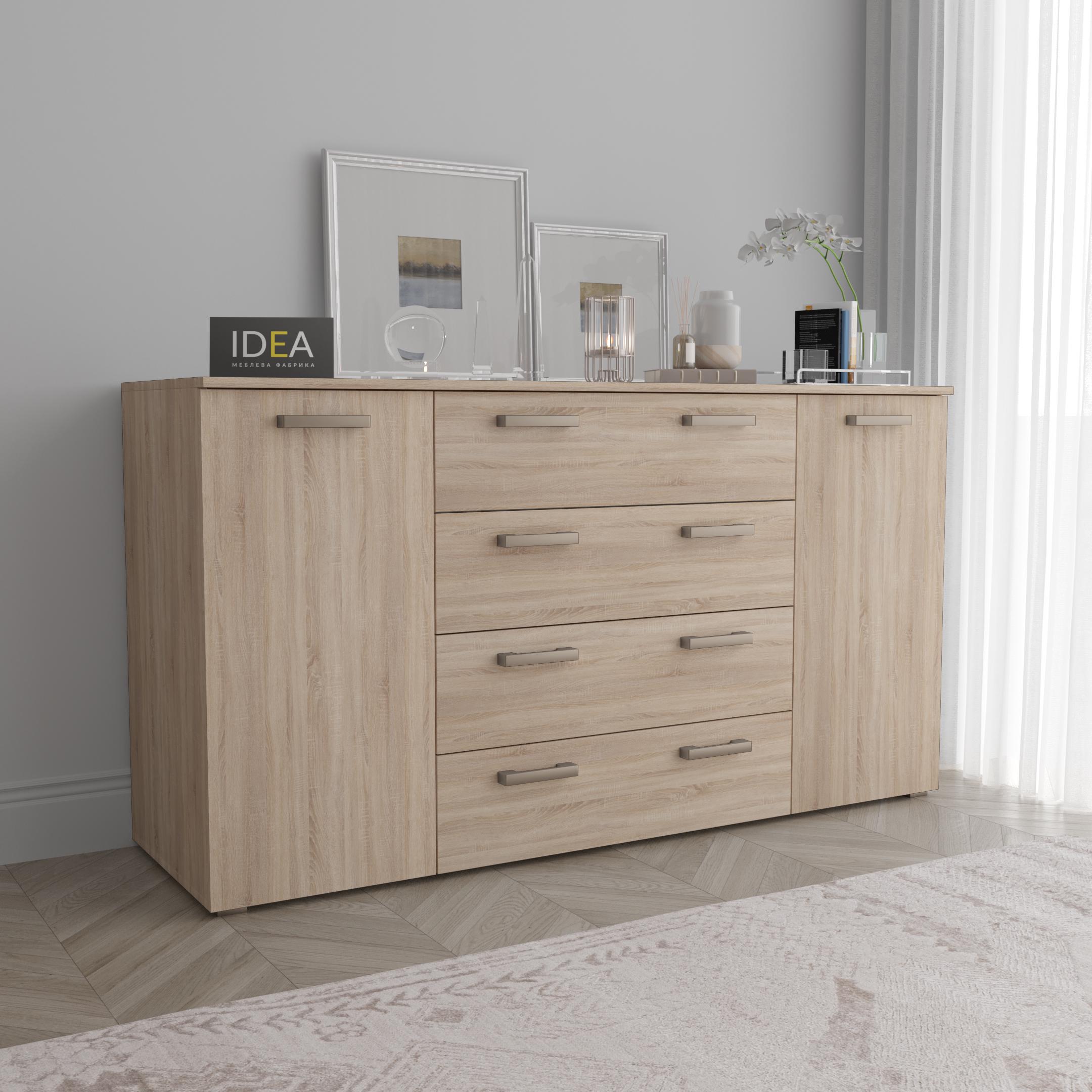 Комод Idea ТКБ-375.2 на 4 шухляди з дверима Дуб сонома (26718282) - фото 1