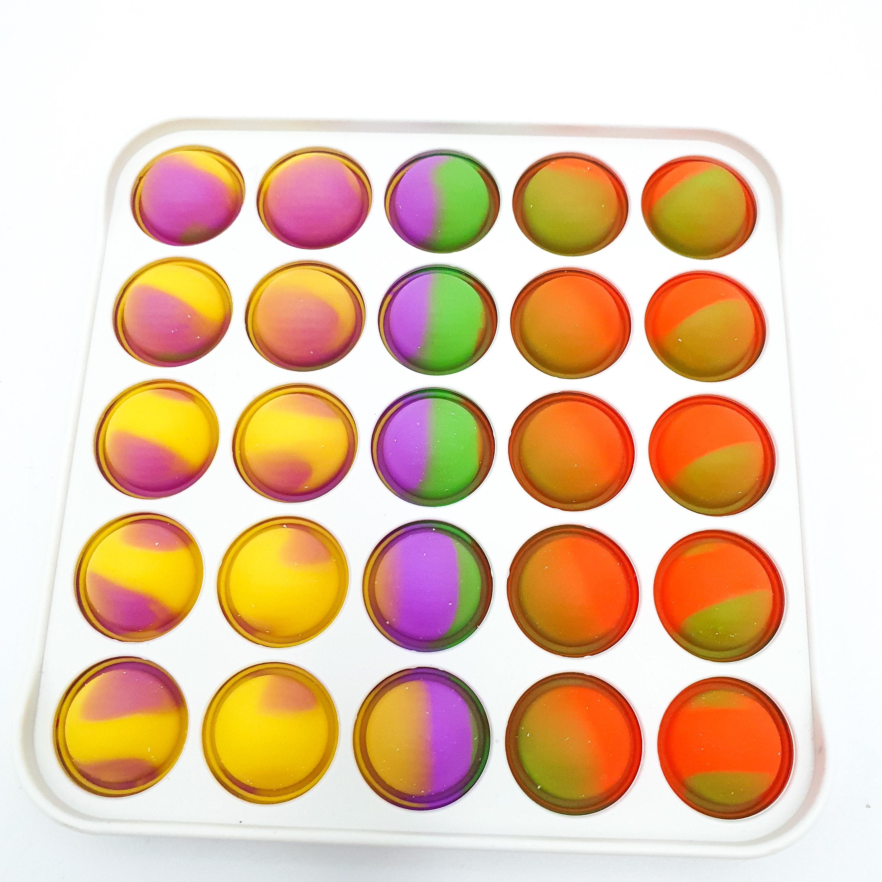 Сенсорна іграшка антистрес силіконова на пластиковій основі нескінченна пупирка поп ит UKC Pop It Fidget квадрат