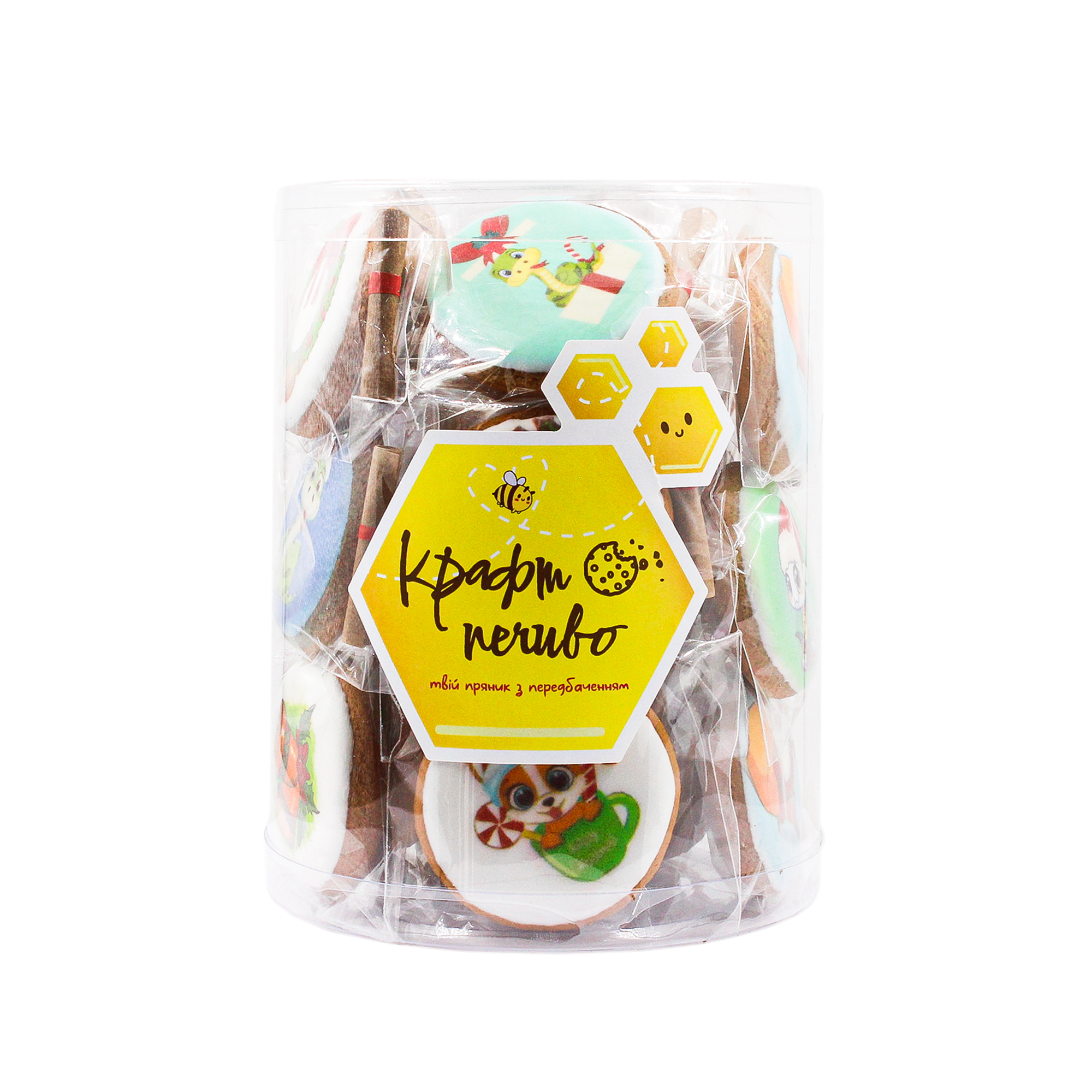 Тубус подарочный пряник с предсказанием Крафт Новый год (27шт/уп)