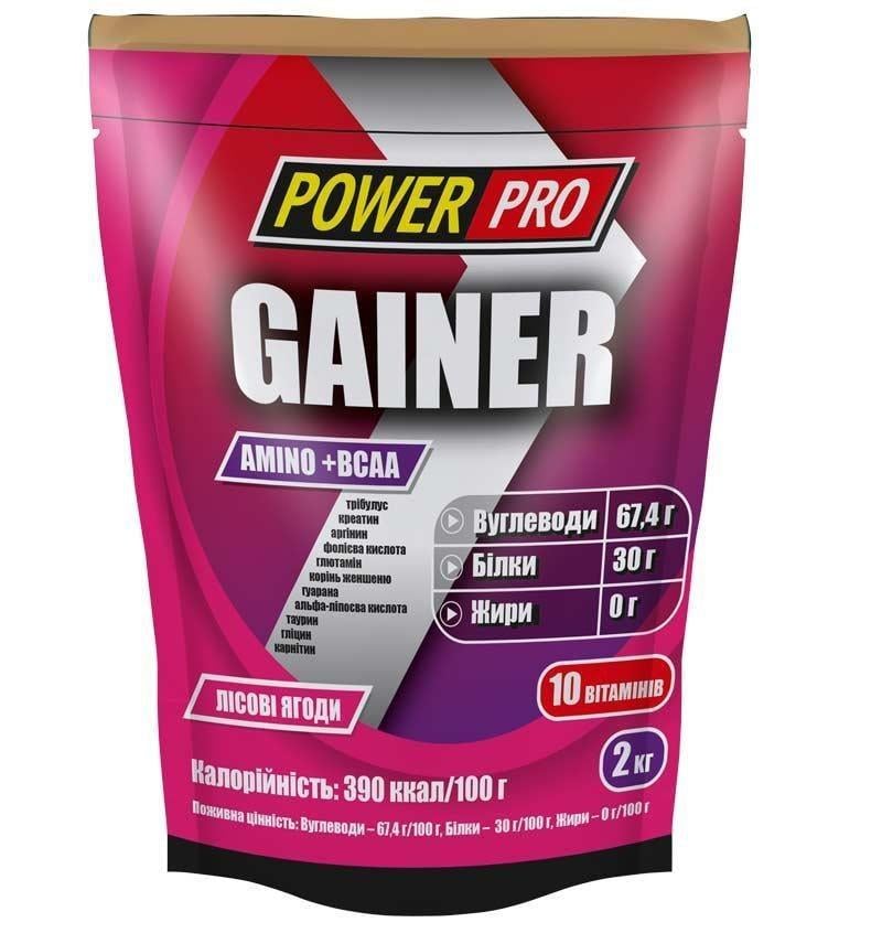 Гейнер Power Pro Gainer Amino + BCAA 2 кг Лесные ягоды