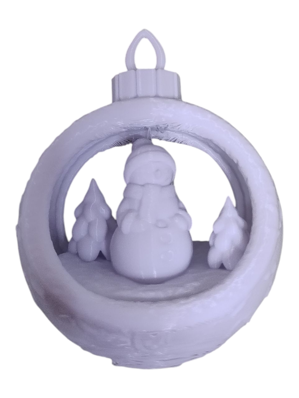 Підвіска новорічна МЕСКАН Куля Сніговик Білий (214035)