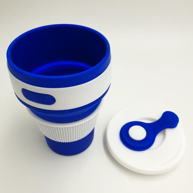 Складана силіконова склянка Collapsible Coffe Cup 350 мл R30043 Синій (b571fad5)