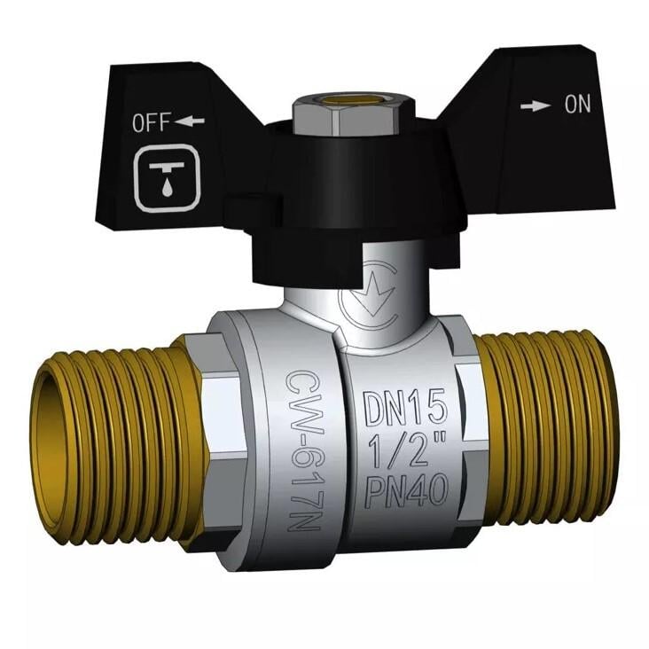 Кран кульовий ITAL IB110113 1/2" ПН метелик (172423)