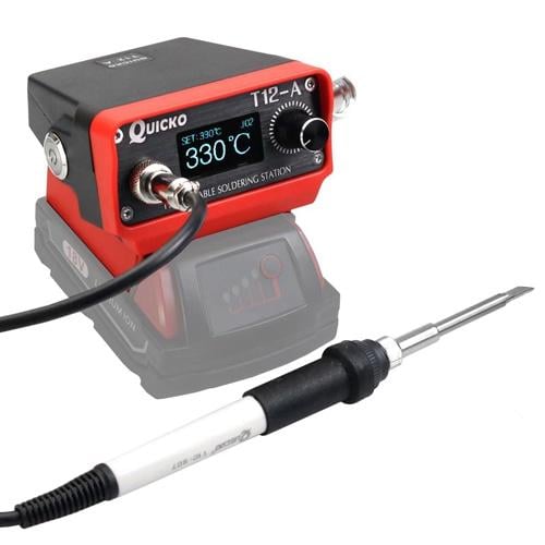 Паяльная станция Quicko T12 A портативная 72W OLED для аккумуляторов Makita 18-21V (972-299d0)