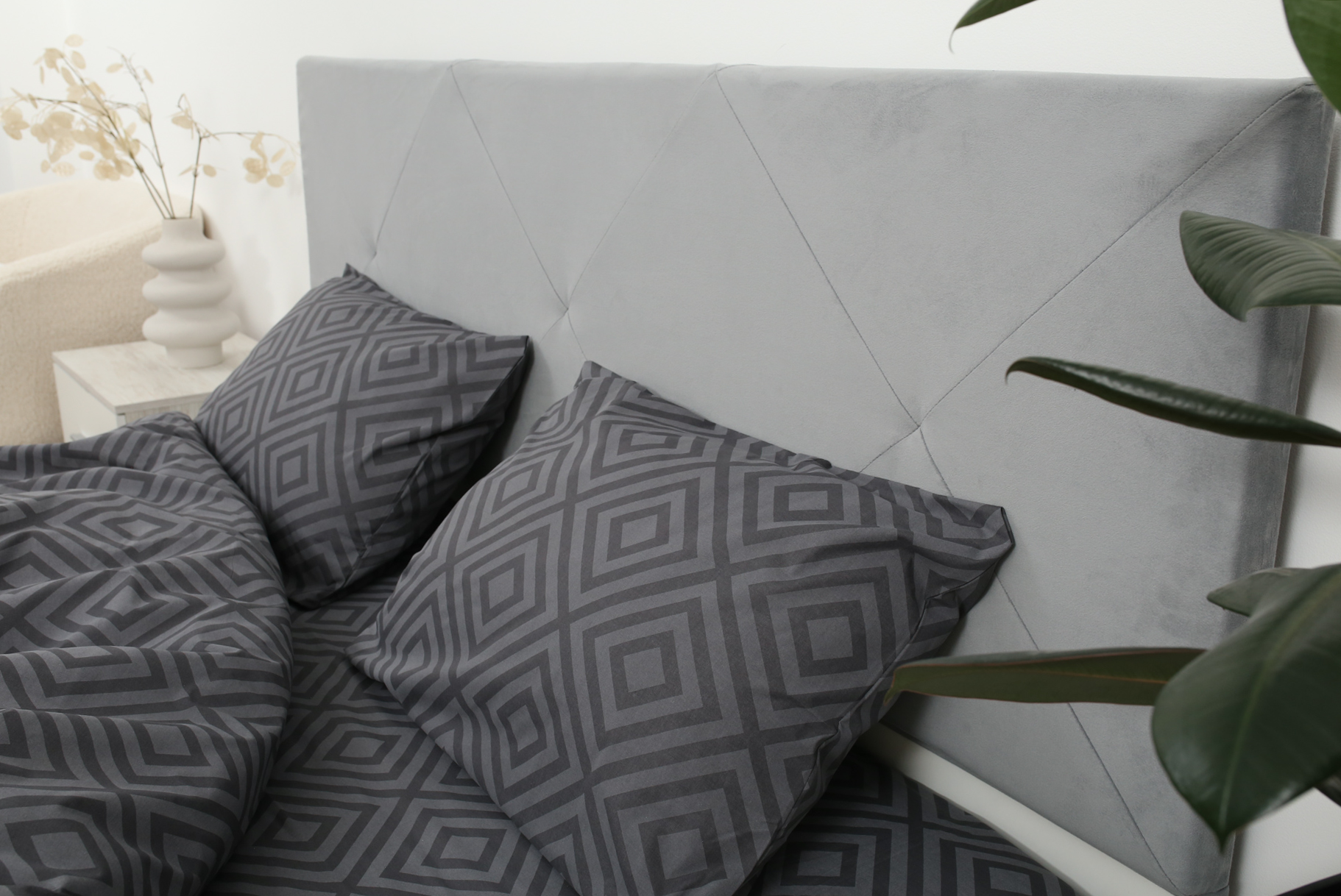 Комплект постельного белья евро Amore Glux-127 бязь Графитовый (KPB-Ae-Glux-127graphite(50x70)_) - фото 5 Комплект постельного белья евро Amore Glux-127 бязь Графитовый (KPB-Ae-Glux-127graphite(50x70)_) - фото 5