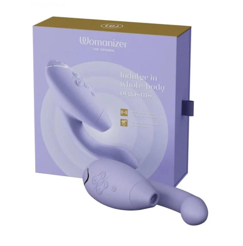 Вибратор-стимулятор инновационный бесконтактный Womanizer Duo 2 Lilac (W44128)