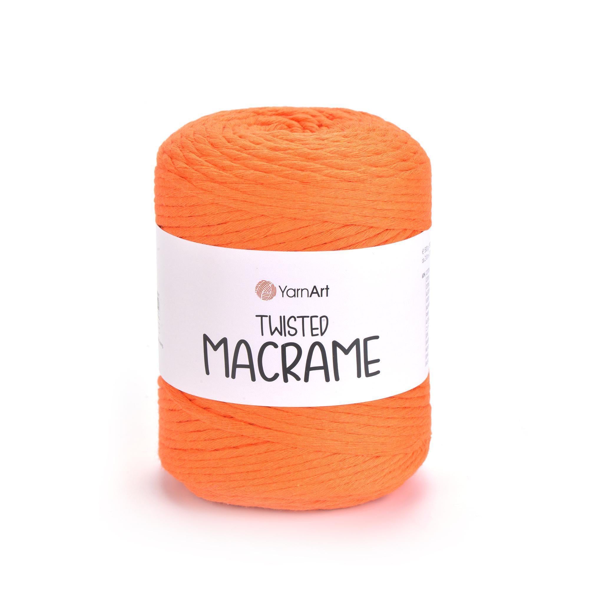 Шпагат для макраме Twisted Macrame 4 мм 500 г Ярко-оранжевый №800