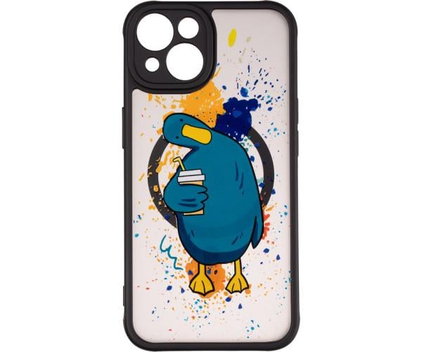 Чехол накладка Gelius Print Case UV (Magsafe) для iPhone 14, Coffee Duck