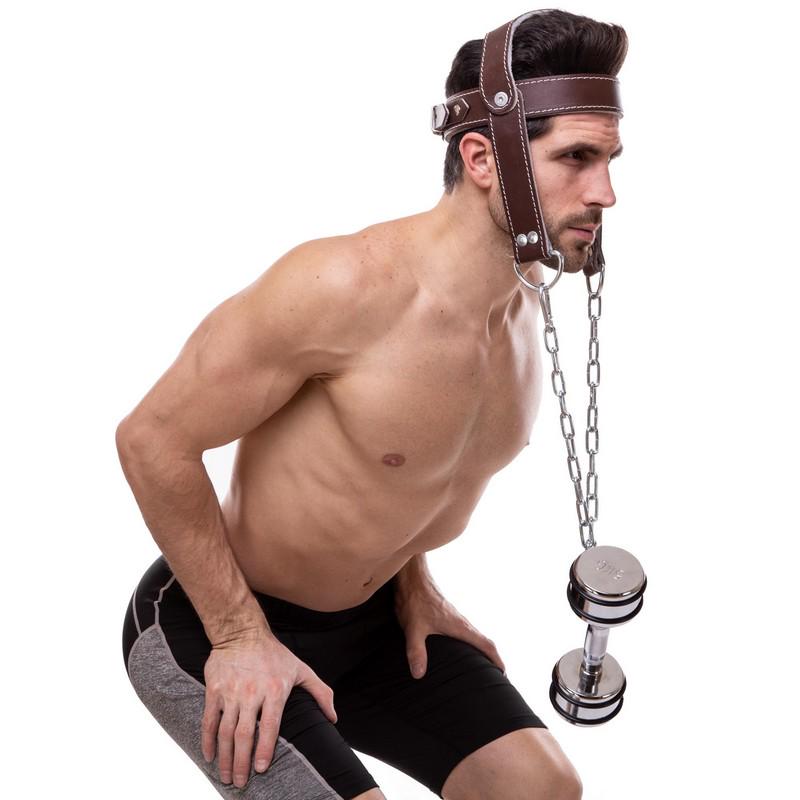 Упряж тренажер для тренування м'язів шиї Zelart SB-165189 кКоричневий (SB-165189) - фото 5