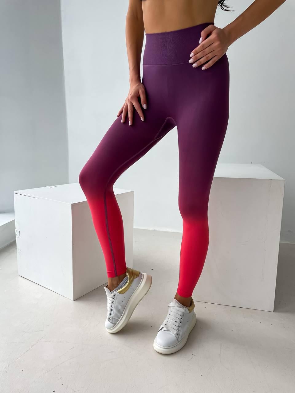 Лосины женские с эффектом утяжки и пуш ап S Красный (FS1645)