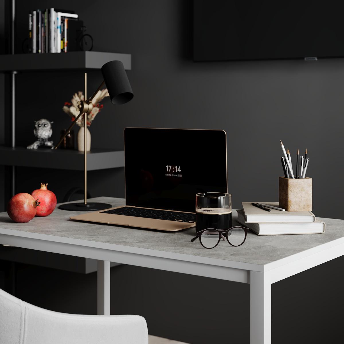 Стол письменный Brevity Loft mid 900х750х670 мм Ателье светлый/Белый металл (GATB02040000010) - фото 3 Стол письменный Brevity Loft mid 900х750х670 мм Ателье светлый/Белый металл (GATB02040000010) - фото 3