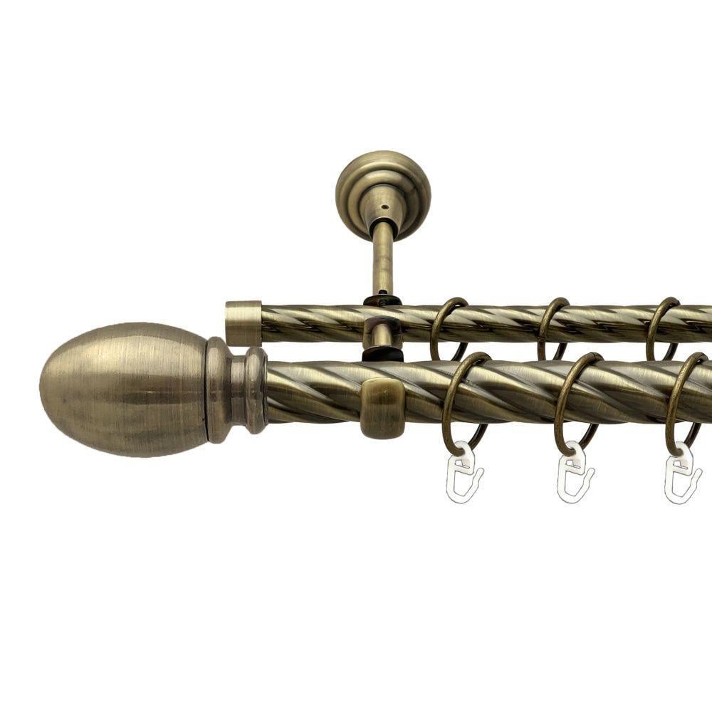 Карниз Orvit Билуно двухрядный скрученный 25/16 мм 200 см Антик (00-00018046) Карниз Orvit Билуно двухрядный скрученный 25/16 мм 200 см Антик (00-00018046)