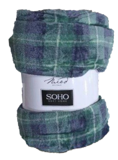 Плед Soho 150x200 см Checkered green (1071K)