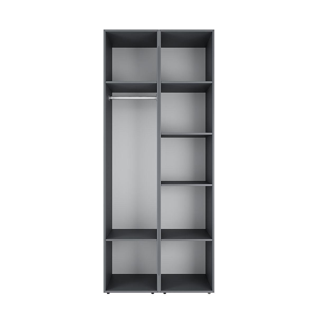 Шкаф распашной комбинированный ART IN HEAD №13 Light 800x500x2200 мм Графит серый (GALTK0137000000) - фото 2 Шкаф распашной комбинированный ART IN HEAD №13 Light 800x500x2200 мм Графит серый (GALTK0137000000) - фото 2