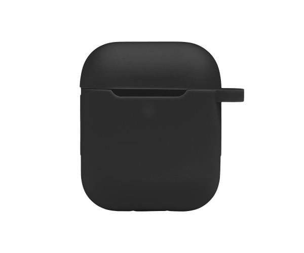 Чехол Silicone Case with hook для Airpods 1/2 Black